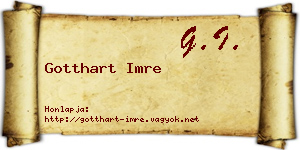 Gotthart Imre névjegykártya
